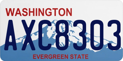 WA license plate AXC8303
