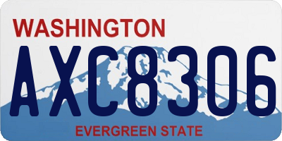 WA license plate AXC8306