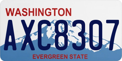 WA license plate AXC8307