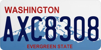 WA license plate AXC8308