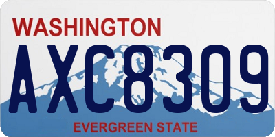 WA license plate AXC8309
