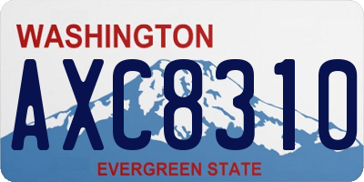 WA license plate AXC8310