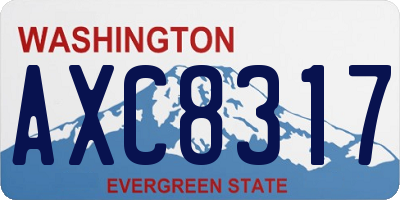 WA license plate AXC8317