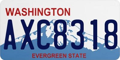 WA license plate AXC8318