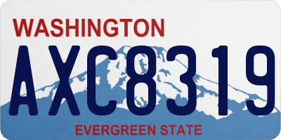 WA license plate AXC8319