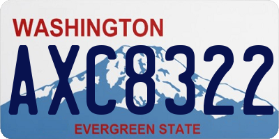 WA license plate AXC8322