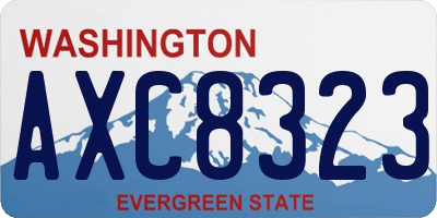 WA license plate AXC8323