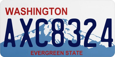 WA license plate AXC8324