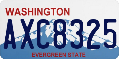 WA license plate AXC8325