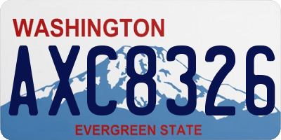 WA license plate AXC8326