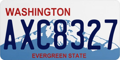 WA license plate AXC8327