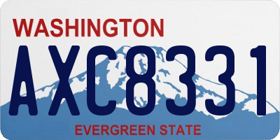 WA license plate AXC8331