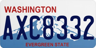 WA license plate AXC8332
