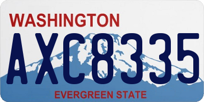 WA license plate AXC8335