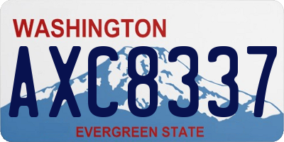 WA license plate AXC8337