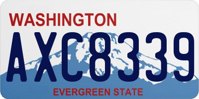WA license plate AXC8339