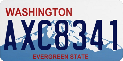 WA license plate AXC8341