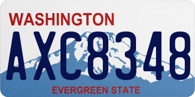 WA license plate AXC8348