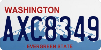 WA license plate AXC8349