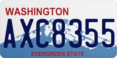 WA license plate AXC8355