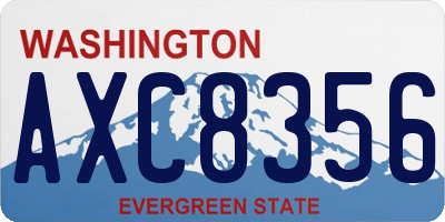 WA license plate AXC8356