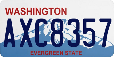 WA license plate AXC8357
