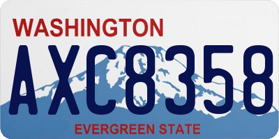 WA license plate AXC8358