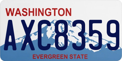 WA license plate AXC8359