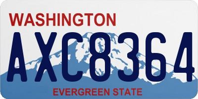 WA license plate AXC8364