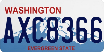 WA license plate AXC8366