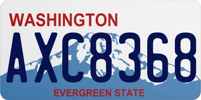 WA license plate AXC8368