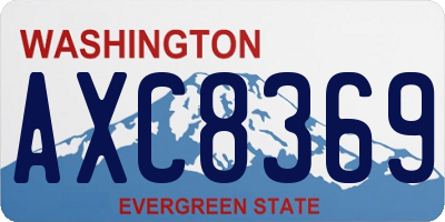 WA license plate AXC8369