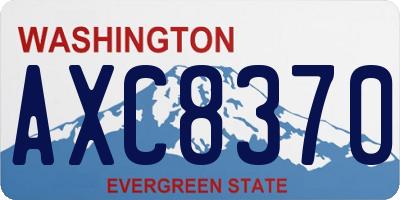 WA license plate AXC8370