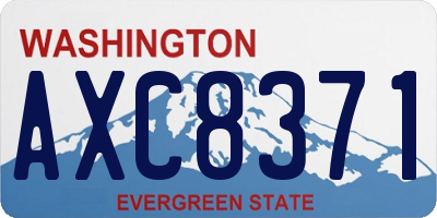 WA license plate AXC8371