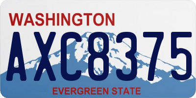 WA license plate AXC8375
