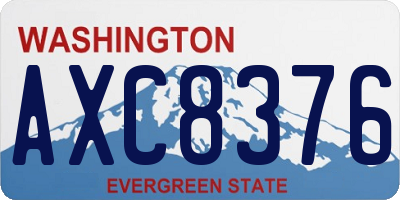 WA license plate AXC8376