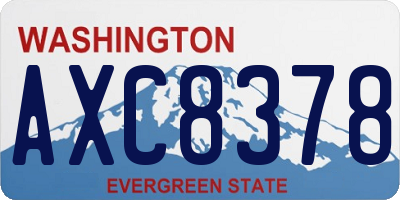 WA license plate AXC8378