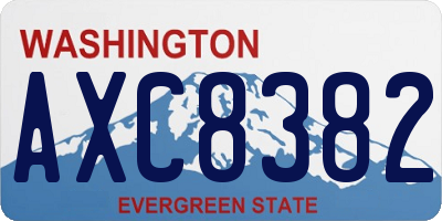 WA license plate AXC8382