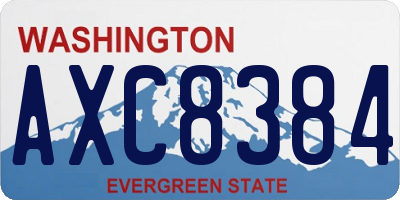 WA license plate AXC8384