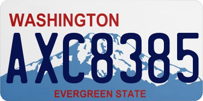 WA license plate AXC8385
