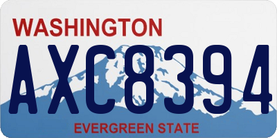 WA license plate AXC8394