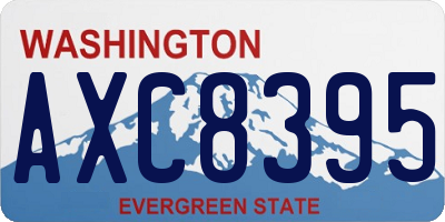 WA license plate AXC8395