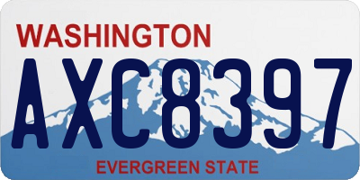 WA license plate AXC8397