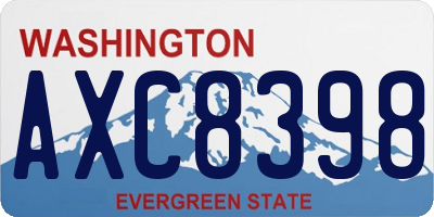 WA license plate AXC8398