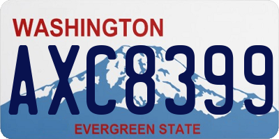 WA license plate AXC8399