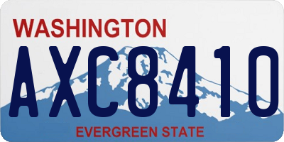 WA license plate AXC8410