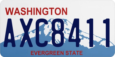 WA license plate AXC8411