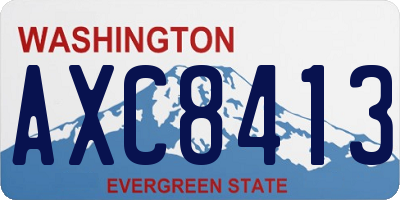 WA license plate AXC8413