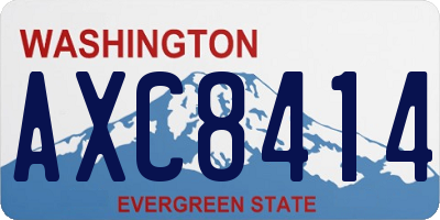 WA license plate AXC8414