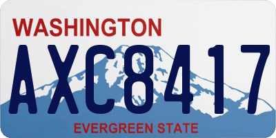 WA license plate AXC8417